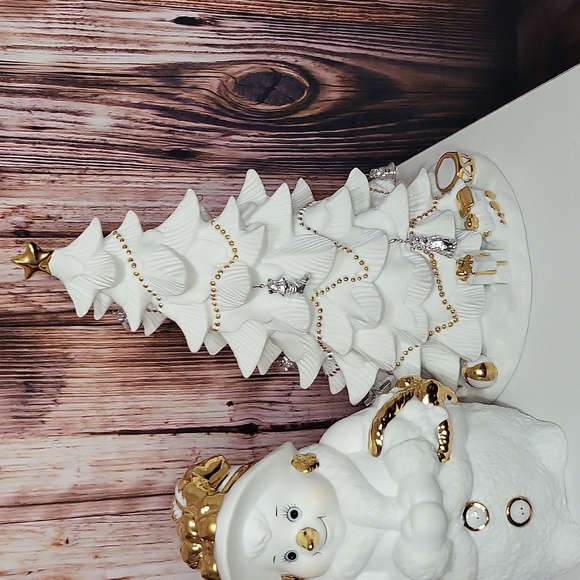 Grandeur Noel Porcelain  Snowman Family 2000 Collectors Edition 5pc Xmas Decor - Picture 4 of 16